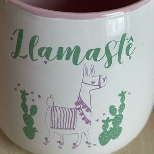 Llama Coffee Mug Llamaste Peace Love Llamas Ten Strawberry Street Mug Ceramic